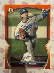 2023 Bowman Draft Wyatt Crowell /25 SSP Orange #BD-63 Los Angeles Dodgers