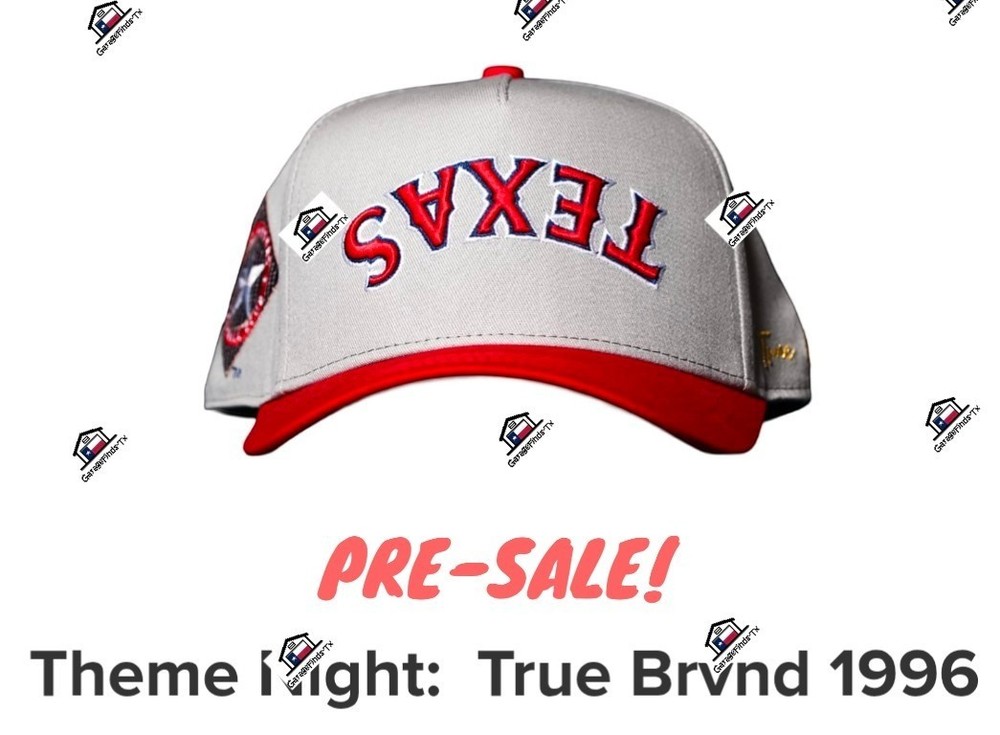 Texas Rangers x True Brvnd – RED / GRAY (1996 Road Grey) Theme Night Hat 7/20/26