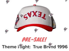 Texas Rangers x True Brvnd – RED / GRAY (1996 Road Grey) Theme Night Hat 7/20/26