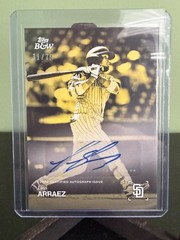 2025 Topps Black & White #114-A Luis Arraez Auto Yellow 31/75 Padres