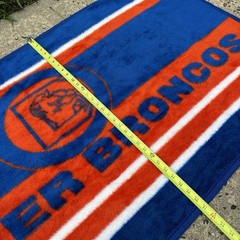 Vintage Denver Broncos Football Stadium Lap Blanket 60”x30” -EXCELLENT CONDITION
