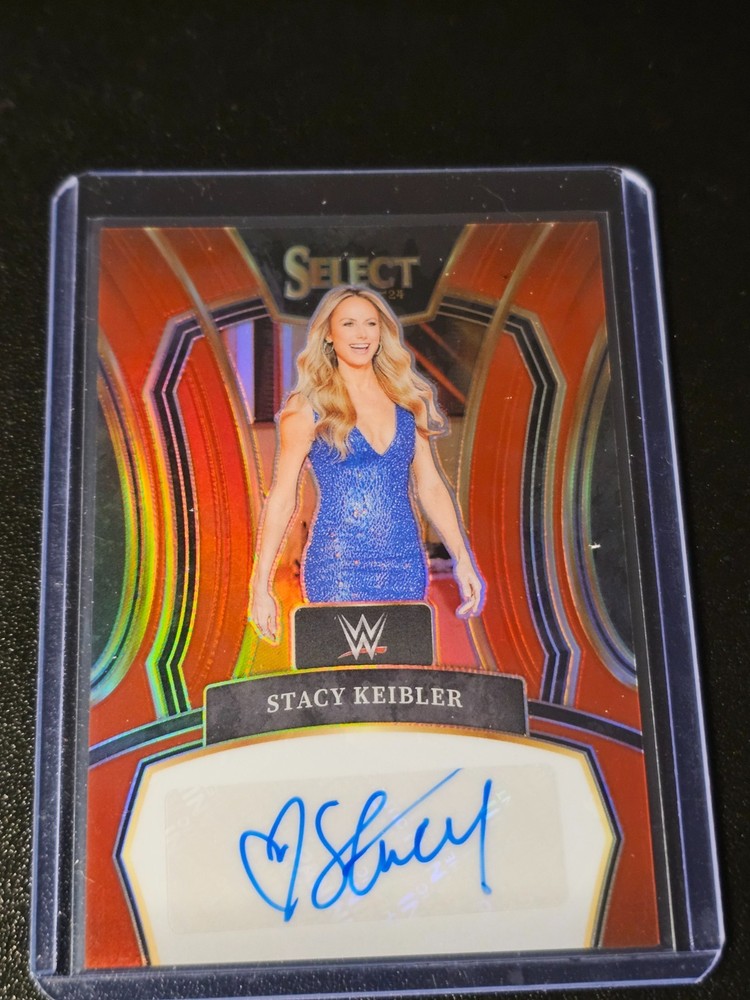 2024 Panini Select WWE Stacy Keibler Legendary Signatures Red Auto 44/99 #LS-SKB