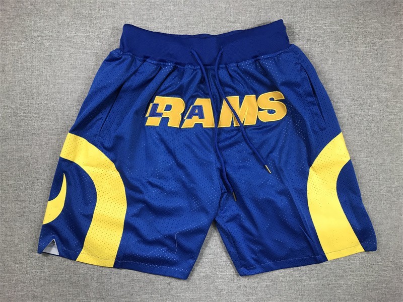 Hot Los Angeles Rams NFL Men Blue Pockets stitched Shorts
