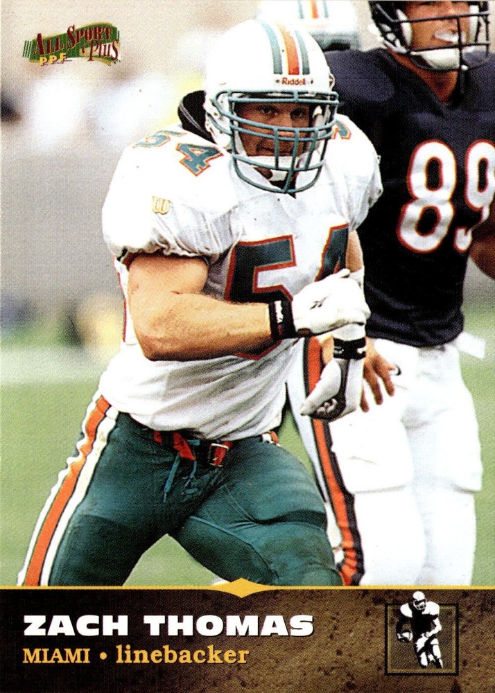 Zach Thomas Rookie 1996 Score Board All Sport PPF #136 RC Miami Dolphins