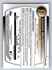 Gustavo Melendez 2025 Bowman Chrome 1st Yellow Refractor Auto /75 #CPA-GM