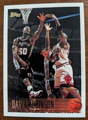 DAVID ROBINSON, 1996-97 TOPPS #80, w/MICHAEL JORDAN IN PIC