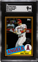 2020 Topps Update Mike Trout #85TB-5 &rsquo;85 Topps Design Gold SGC 9