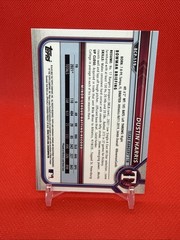 2022 Bowman Chrome Green Shimmer Refractor DUSTIN HARRIS /99 RANGERS