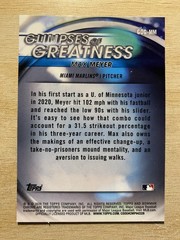 2020 Bowman Chrome – Glimpses of Greatness Insert #GOG-MM Max Meyer