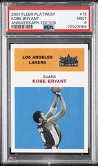 2001 FLEER PLATINUM ANNIVERSARY EDITION #13 KOBE BRYANT 179/201 PSA 9