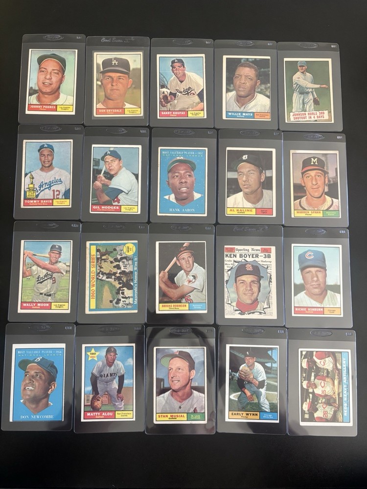 1961 Topps Set Builder Lot(80) Hank Aaron Willie Mays Sandy Koufax Musial Hi# Sp