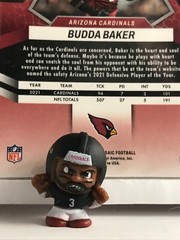 Budda Baker NFL Teenymates 1&Prime; Figure with 2022 Mosaic CAMO PINK MOSAIC Prizm #5