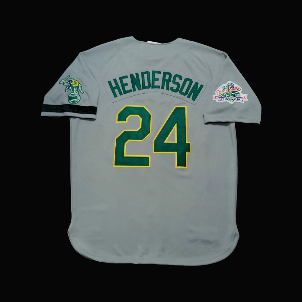 Rickey Henderson Oakland A&rsquo;s Athletics 1989 Road Gray Men&rsquo;s Baseball Jersey