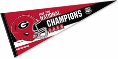 Championship Georgia Bulldogs Pennant – Single-Sided, Felt Wool Blend, 12&Prime;x30&Prime;