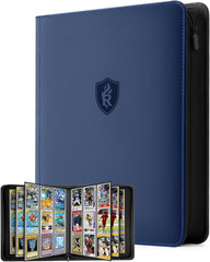 9 Pocket Top Loader Binder with Zipper – Holds 288 Toploaders – Premium Double-S