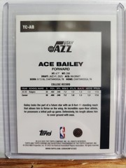 Ace Bailey 2025-26 Topps Basketball Chrome Mojo, TC-AB, Rookie card