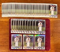 Jake Cook 47 Card 1st Bowman Lot – Refractor, Chrome, Base, – Blue Jays Prospect