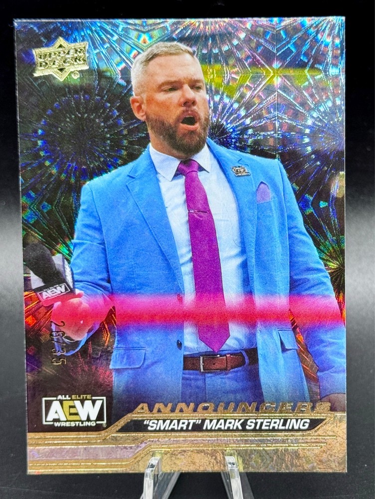 2024 Upper Deck AEW #95 « Smart » MARK STERLING Gold PYRO Parallel Card #&rsquo;d 26/35