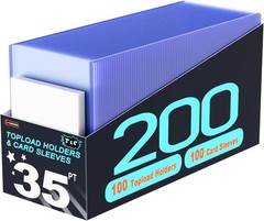 200Ct Card Sleeves Top Loaders for Cards – Toploads for Cards, 3X4 Hard Plasti