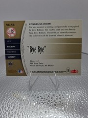 2006 Fleer Greats NICKNAME SP STEVE BALBONI AUTO INSCRIBED “BYE BYE” YANKEES SEE