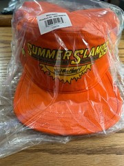 WWE SummerSlam ’89 “Feel The Heat!” Painters WWF Hat – Neon Orange – Brand New