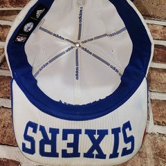 Philadelphia 76ers Adidas Adjustable Strap back Hat Vtg Flat Brim Sixers Cap