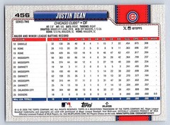 JUSTIN DEAN CUBS RC 2026 TOPPS SERIES 2 #456
