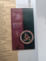 Vtg Phoenix Coyotes Plastic License Plate Tag Express W Inaugural Bonus Paper