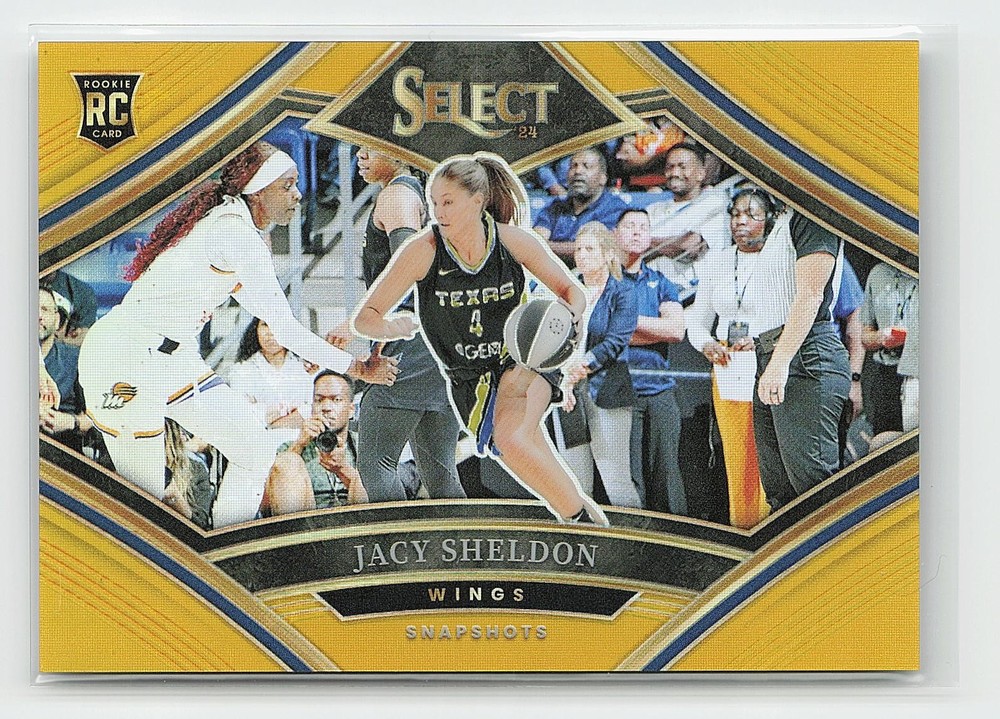 2024 Panini Select WNBA #25 Jacy Sheldon Snapshots Prizms Rookie Gold #/10