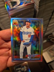 2026 Topps Chrome Yoshinobu Yamamoto 75 Years Of Baseball Refractor LA Dodgers