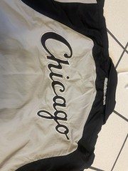 Youth Medium Gray And Black White Sox Windbreaker