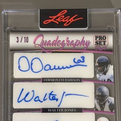 2023 Pro Set Pure Auto Quad Dawson Walter Jones Stephenson Willie Roaf 3/10 🔥