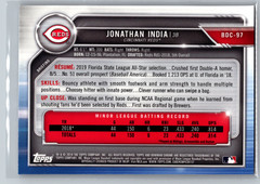 Jonathan India 2019 Bowman Draft Chrome Purple Refractor /250 BDC-97