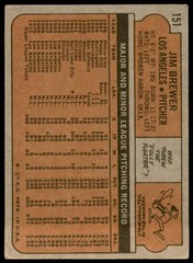 1972 TOPPS JIM BREWER 151 VG-EX BASEBALL LOS ANGELES DODGERS