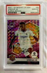 2021-22 Panini Mosaic La Liga – Vinicius Junior-Purple Mosaic Prizm /49🇧🇷POP 1