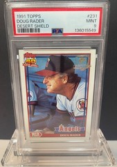 1991 TOPPS DESERT SHIELD #231 DOUG RADER PSA 9 CALIFORNIA ANGELS