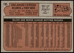 1972 Topps #195 Orlando Cepeda F5