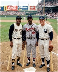 Mantle Aaron Clemente Photo 8X10 – Yankees Braves COLORIZED FREE SHIPPING