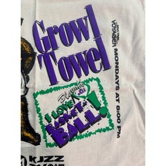 Vintage Utah Jazz Bear Growl Towel NBA Basketball KJZZ TV 14 UPN Promotional