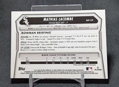 Mathias Lacombe 1st Chrome Laser Refractor Rookie 2026 Bowman #BCP-119 White Sox