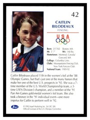 Caitlin Bilodeaux #42 1992 Impel Olympicards: 1992 U.S. Olympic Hopefuls USA