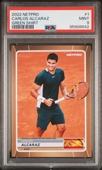 2022 NETPRO GREEN SHIRT #1 CARLOS ALCARAZ PSA 9