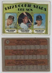 1972 Topps Stars Mike Garman Cecil Cooper Carlton Fisk #79 Rookie RC HOF 0ls