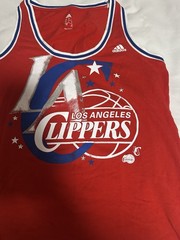 Adidas Los Ángeles Clippers Tank Top Red Blue And White Sleeveless Size Large