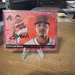 2025 Topps Chrome Platinum Fuchsia Shimmer Cristian Mena RC 48/100 Diamondbacks