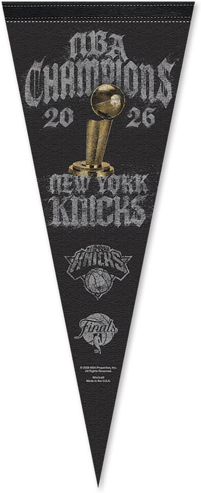 New York Knicks 2026 Champions Pennant Flag 12in x 30in