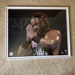WWE Jacob Fatu 16” X 20” Autographed Signed Photo COA White Frame Signed