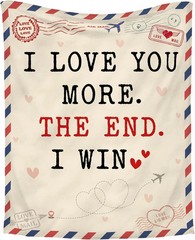 Christmas Anniversary Couple Gifts for Women – I Love You 50×60 inches, I Win