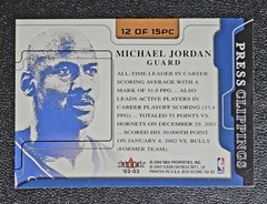 2002 Fleer Box Score Michael Jordan Press Clippings Rare insert