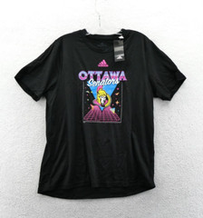 Ottawa Senators Shirt Mens Medium Adidas Black NHL Hockey Sport Tee Athletic New